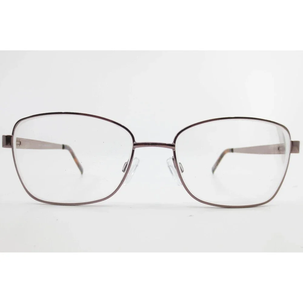 White Mountain WM 7100 LBR Light Brown Metal Rectangular Eyeglasses 54-17-140